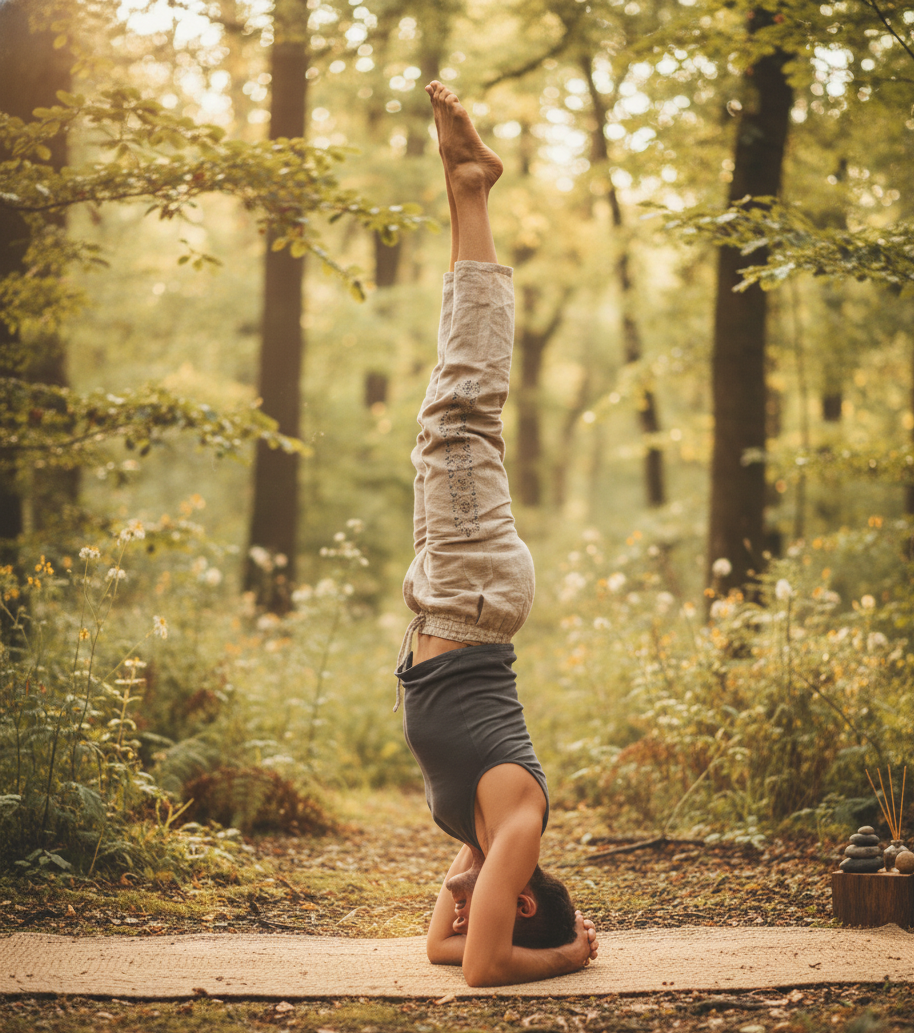Read more about the article Stanie na głowie w jodze (Sirsasana) – techniki, korzyści i bezpieczeństwo