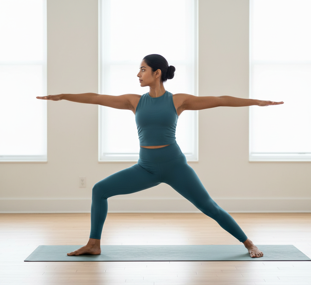 Read more about the article Wojownik II – przewodnik po pozycji Virabhadrasana II